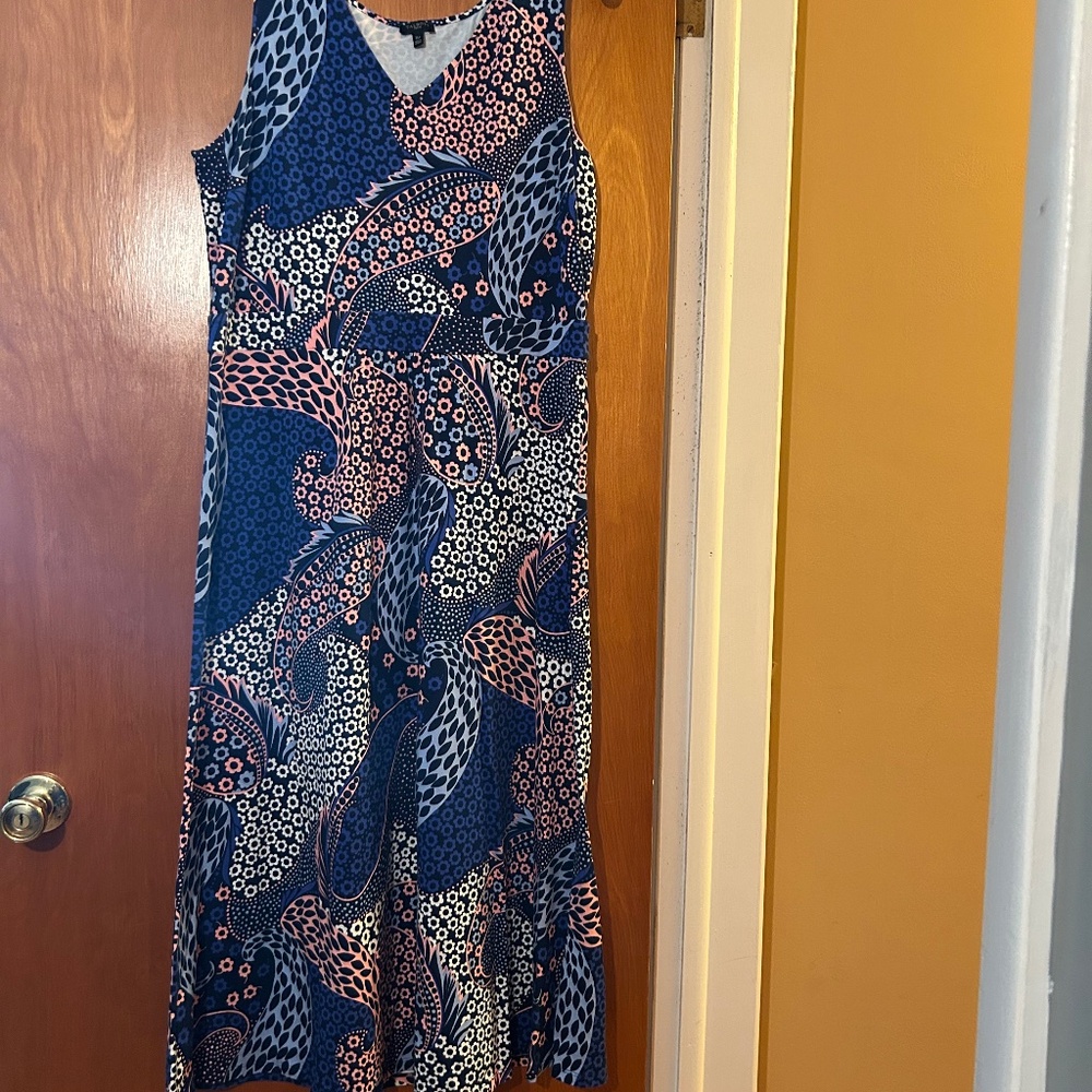 Talbots Print Long Dress